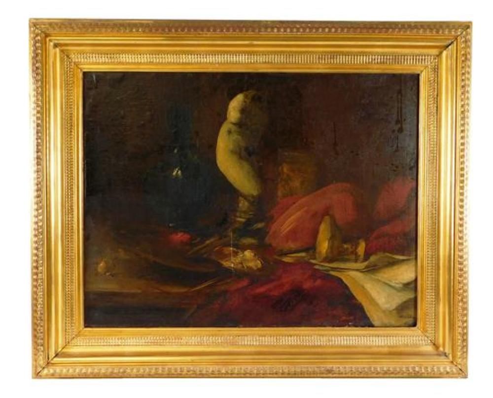 Appraisal: Palette oil on canvas signed A Vollon LR French label