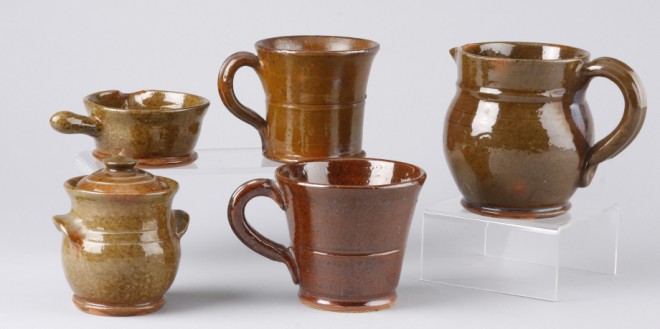 Appraisal: Lot of five Grouping includes one t pitcher two mugs