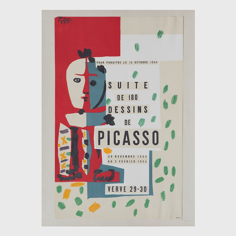 Appraisal: Five Picasso Posters Including Picasso Mus e Reattu Maitres de