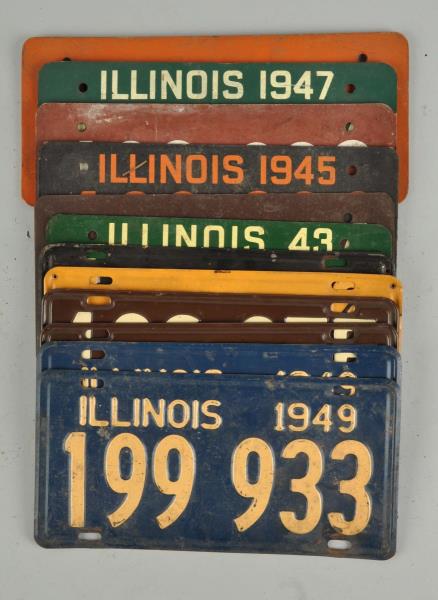 Appraisal: Lot Of Illinois License Plates From - In this lot