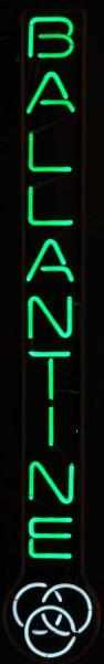 Appraisal: Ballantine Vertical -R Neon Sign Description s P Ballantine Sons