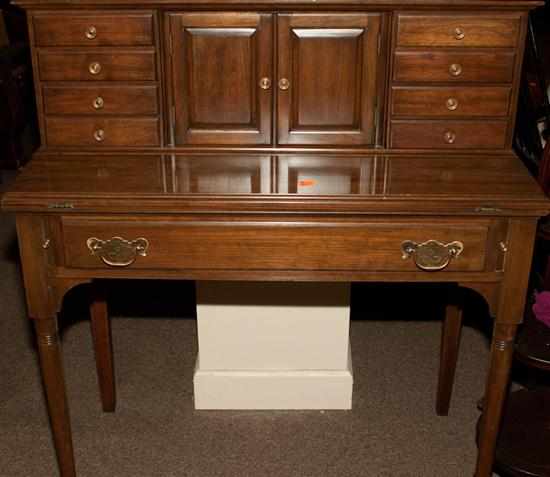 Appraisal: Queen Anne style mahogany diminutive writing desk Estimate - Back