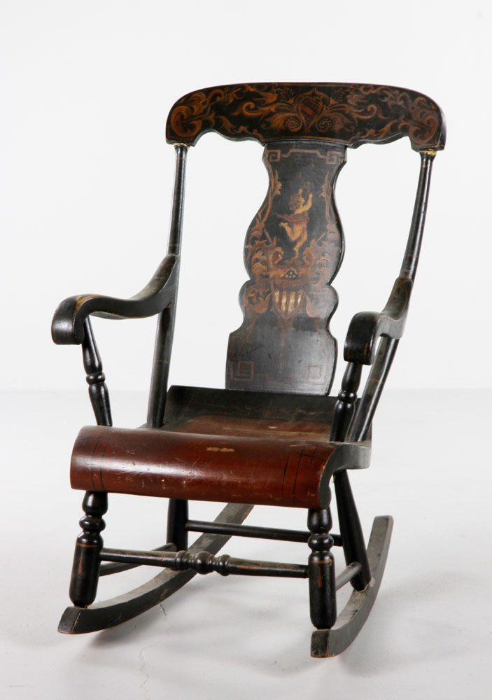 Appraisal: - th Century Child's Rocking Chair th Century child's rocking