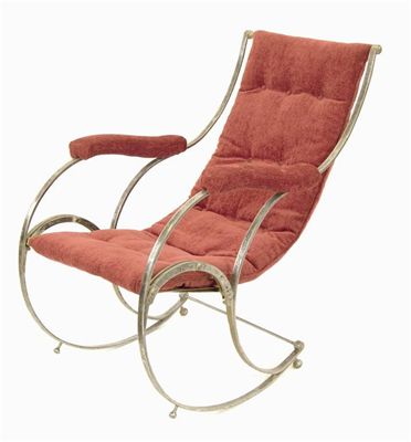 Appraisal: A steel rocking chair after a design by R W