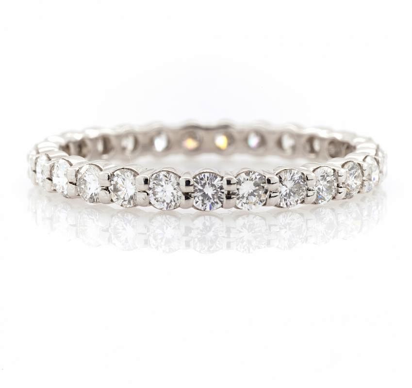 Appraisal: Platinum and diamond ring Platinum and diamond eternity ring band