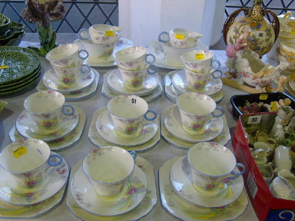 Appraisal: A -place Shelley tea service in the Art Deco style