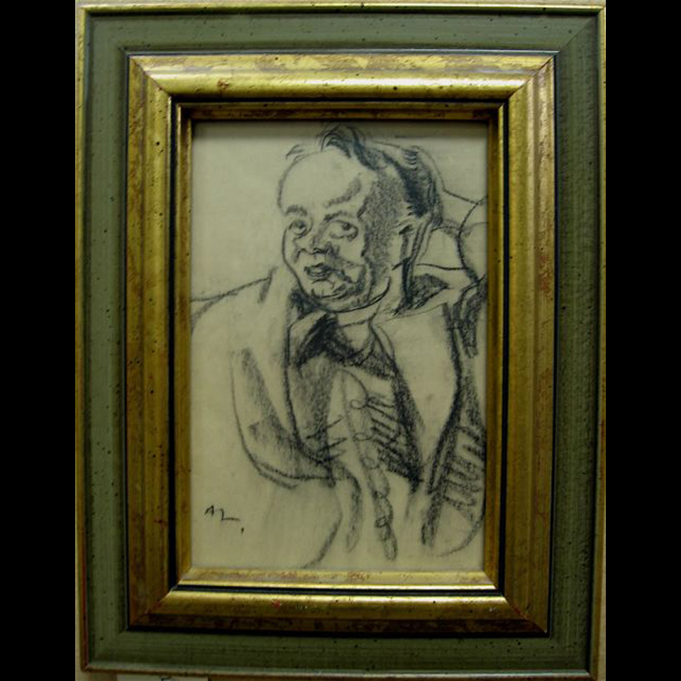 Appraisal: ARTHUR LISMER - CANADIAN PORTRAIT CHARCOAL INITIALED AL LOWER LEFT