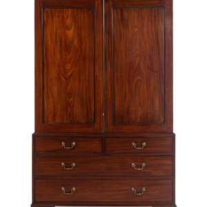 Appraisal: A Regency Mahogany Linen Press by Gillows of Lancaster th