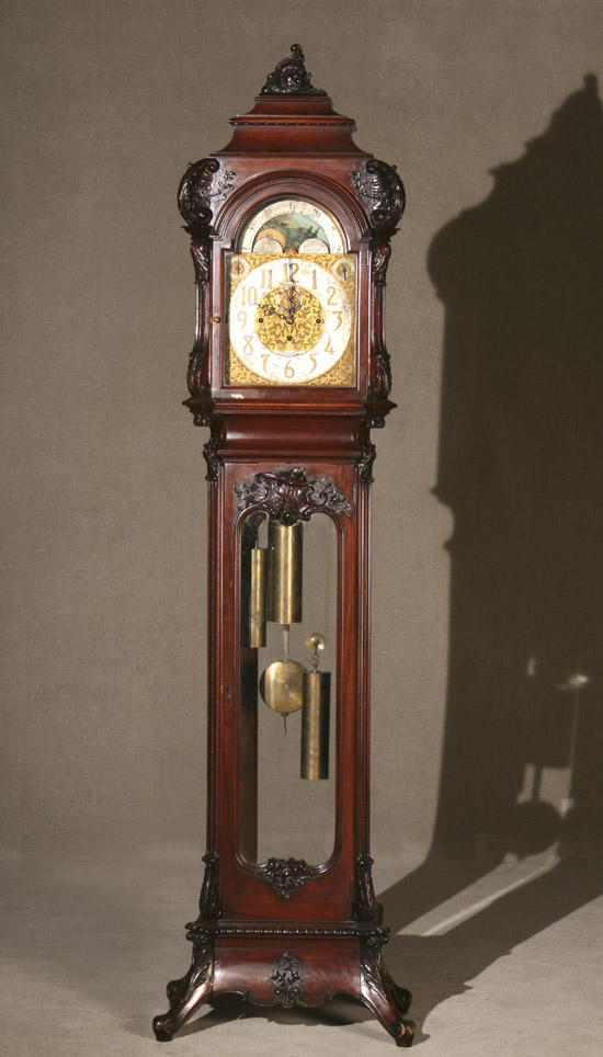 Appraisal: George III Style Mahogany Tall Case Clock Retailed by B