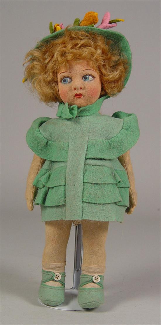 Appraisal: Lenci Doll Circa Side glancing eyes Mohair wig Possibly original