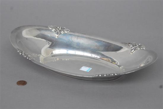 Appraisal: FISHER STERLING SILVER OVAL TRAY Alexandra pattern X Troy oz