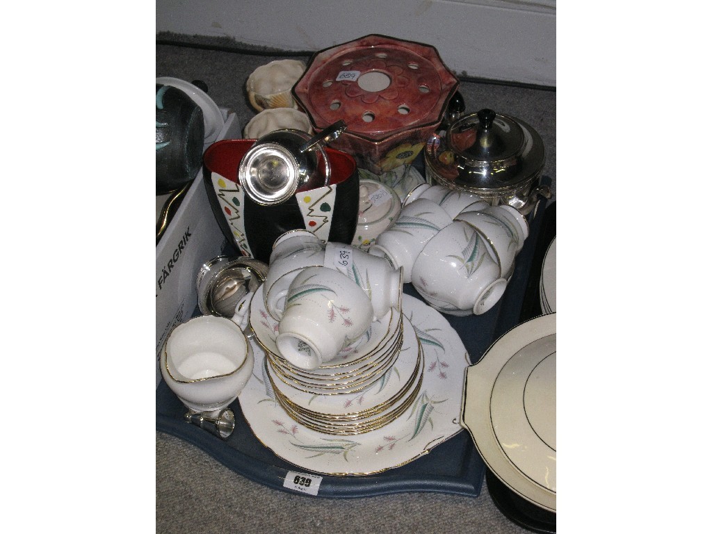 Appraisal: Tray lot of assorted EP and ceramic items to include