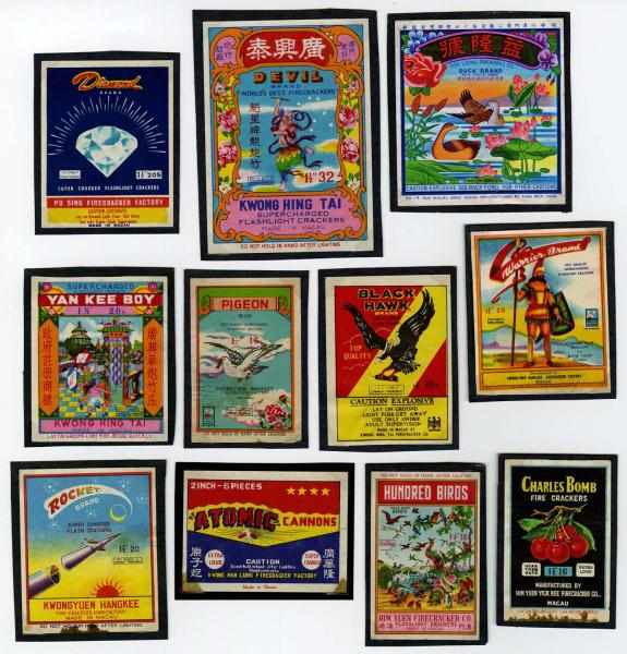 Appraisal: Lot of Firecracker Labels Includes Black Hawk Yan Kee Boy