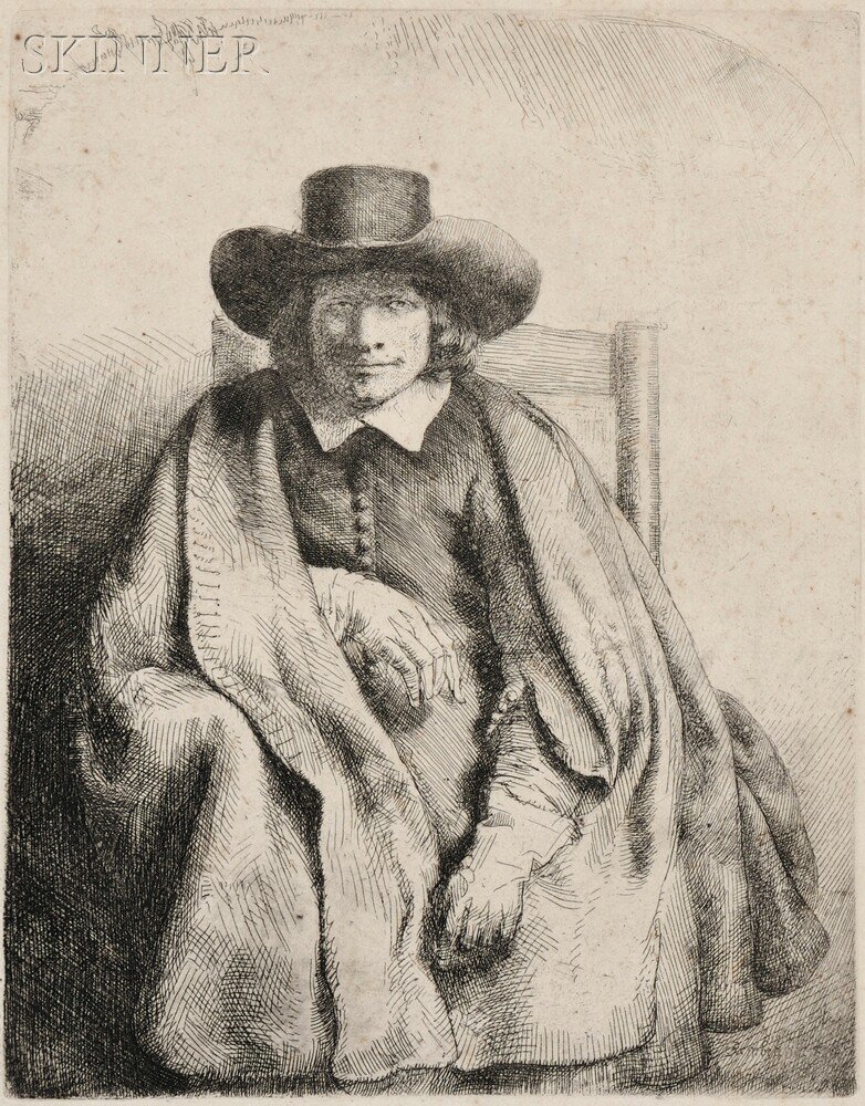 Appraisal: Rembrandt van Rijn Dutch - Clement de Jonghe Printseller Bartsch