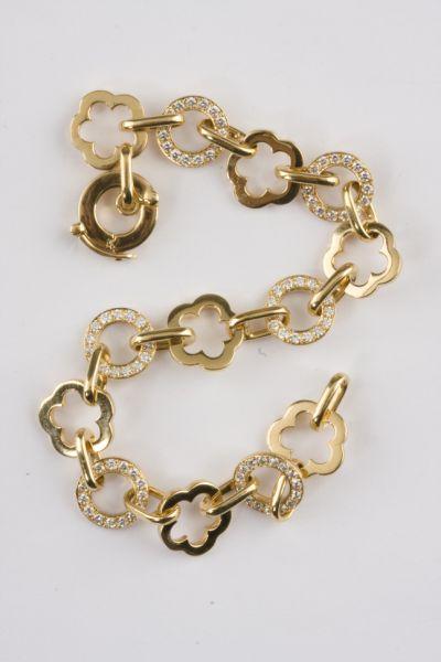 Appraisal: KT Diamond Chanel Bracelet in bracelet with bead set round