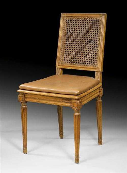 Appraisal: CHAIR A LA REINE Louis XVI France circa Fluted beech