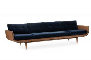 Appraisal: Adrian Pearsall Attribution Gondola Form Sofa Attributed to Adrian Pearsall