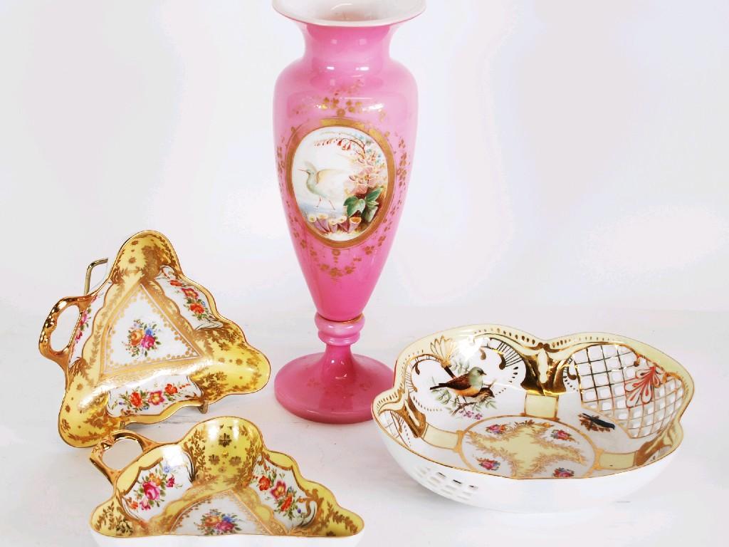 Appraisal: SUITE OF FIVE TWENTIETH CENTURY GERMAN PORCELAIN MINIATURE ITEMS OF