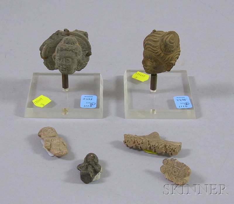 Appraisal: Six Small Carved Stone Fragments Fetishes and Artifacts dia -