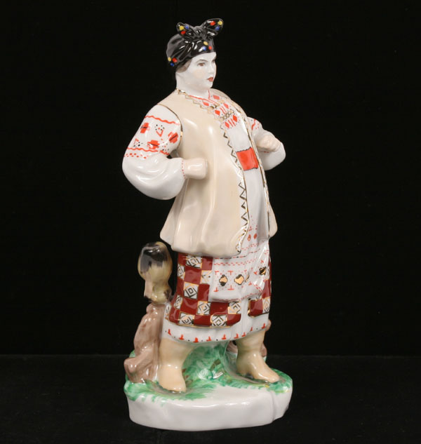 Appraisal: Russian Soviet porcelain figure with hand painted and gilt detail