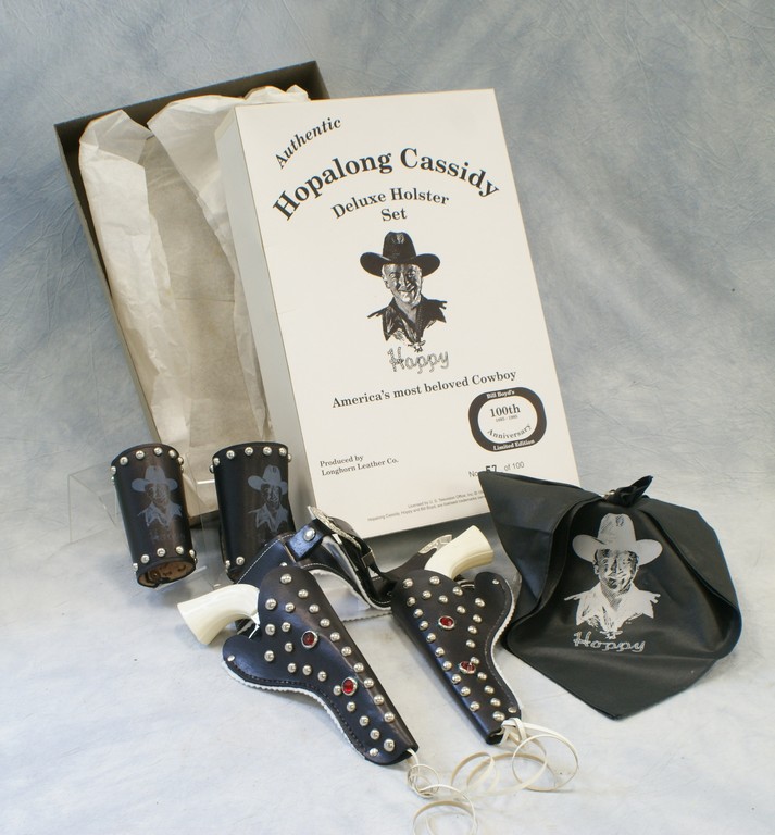 Appraisal: Authentic Hopalong Cassidy Deluxe Holster Set Bill Boyd's th Anniversary