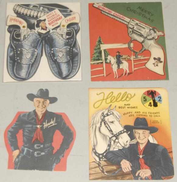 Appraisal: Lot of Hopalong Cassidy Cards Christmas and birthday Show scenes