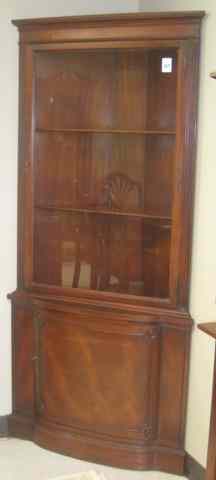 Appraisal: FEDERAL STYLE MAHOGANY CORNER CABINET American mid- th century the