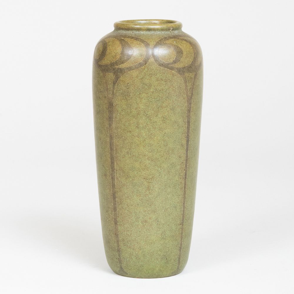 Appraisal: Marblehead Green Glazed Pottery Vase Impressed mark in high Condition