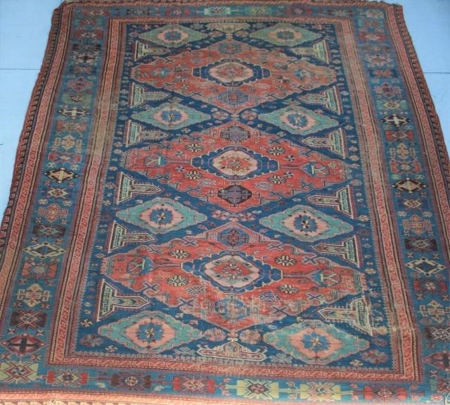 Appraisal: LATE TH CENTURY SOUMAK ROOM SIZED RUG X SHOWS SUBSTANTIAL