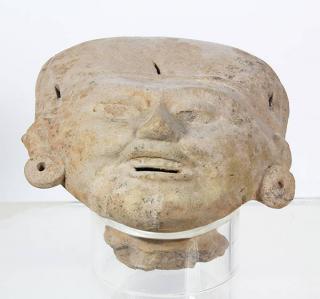 Appraisal: Pre-Columbian sonriente smiling head fragment from Vera Cruz Mexico AD