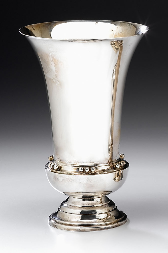 Appraisal: American sterling silver vase woodside sterling company new york Of