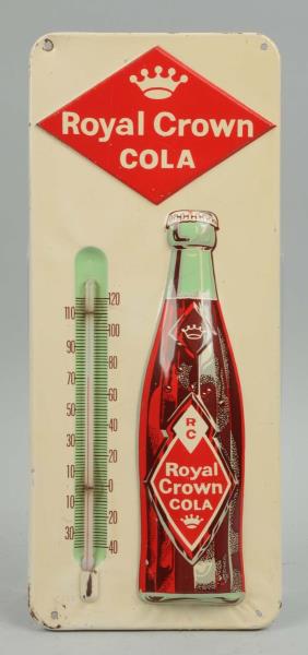 Appraisal: Royal Crown Embossed Tin Thermometer Exhibits a few rubs to