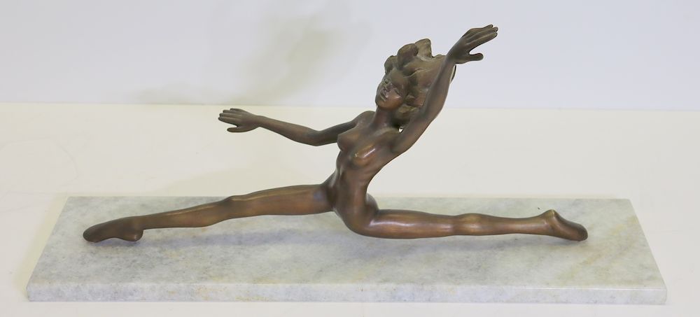 Appraisal: Victor Salmones Mexico - Signed Bronze Sculpture Of A Nude