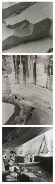 Appraisal: Three David Noble Gelatin Silver Prints the first Petroglyphs pencil