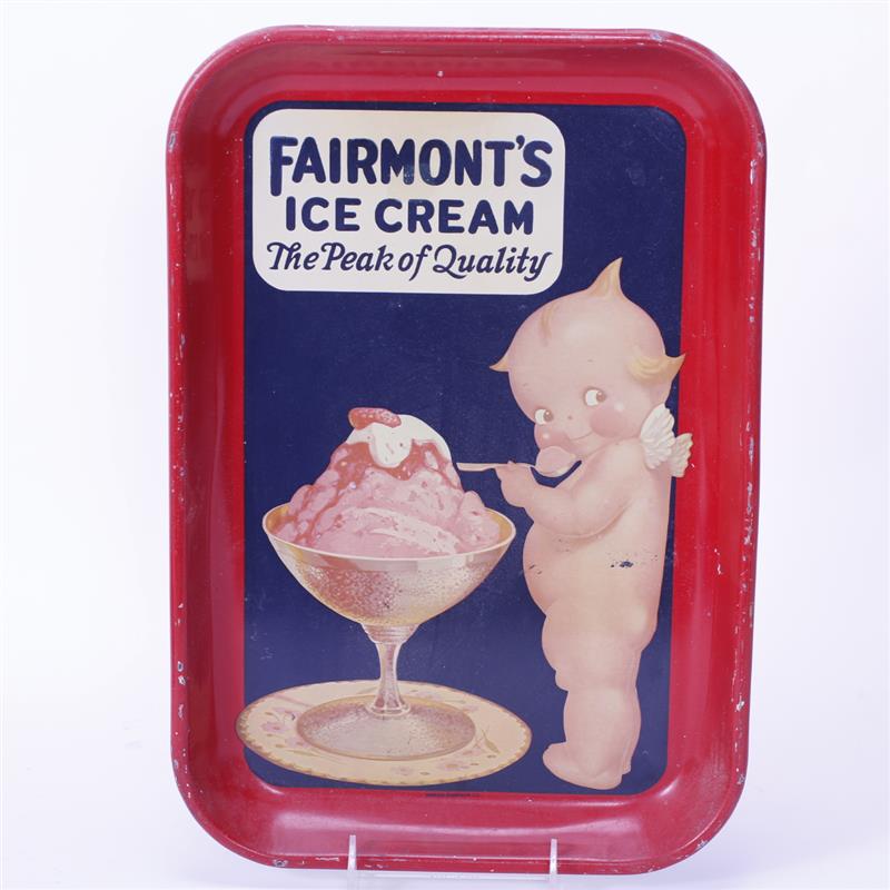 Appraisal: Rose O'Neill Kewpie Doll tin litho advertising tray for Fairmont's