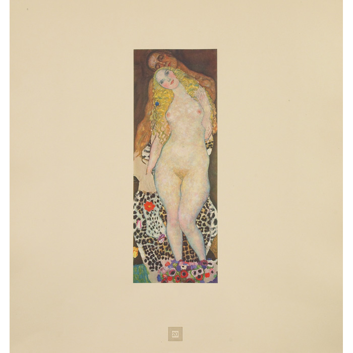 Appraisal: Gustav Klimt Austrian - Adam and Eve collotype No framed