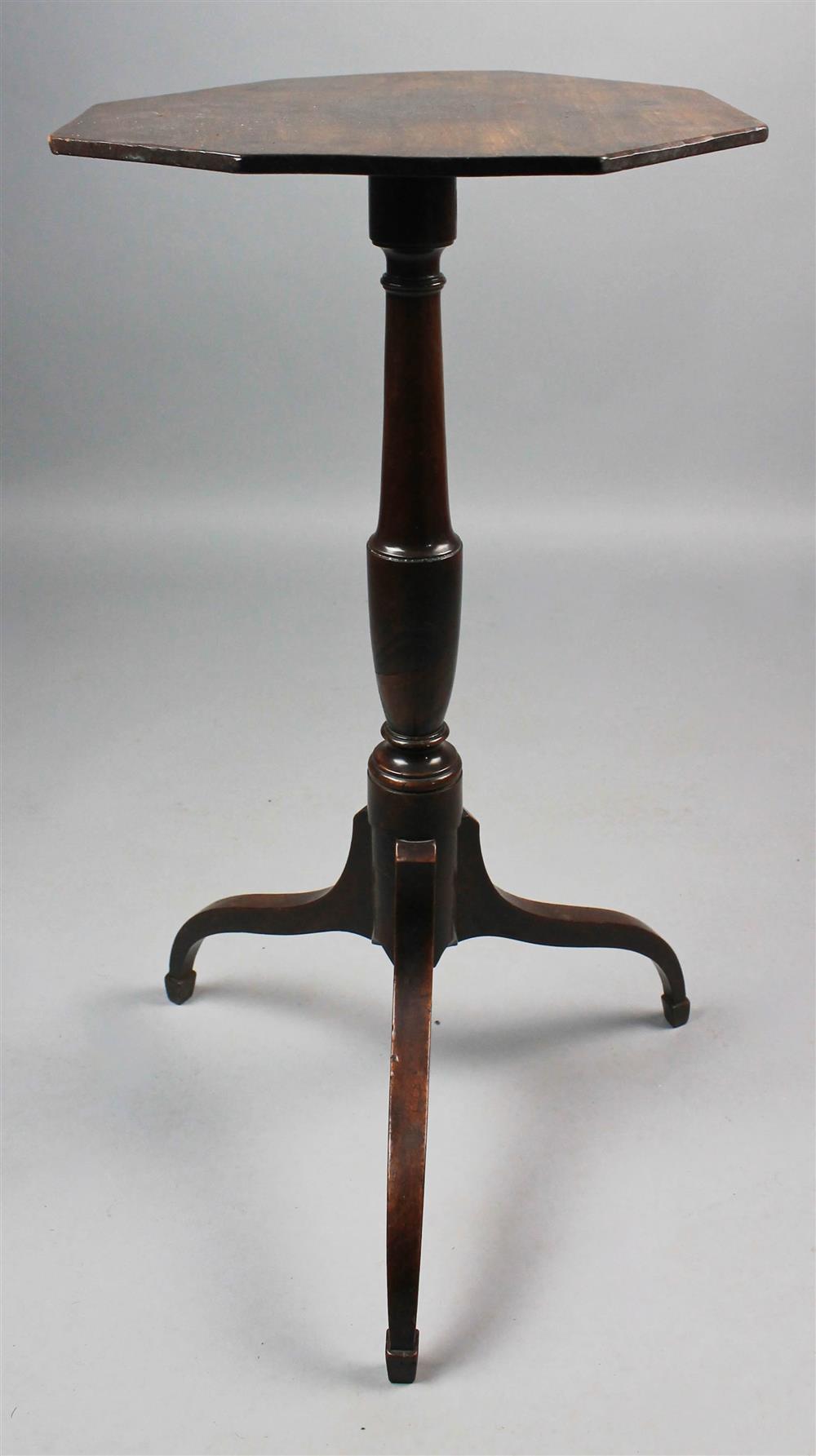 Appraisal: FEDERAL STYLE MAHOGANY CANDLESTAND having an octagonal shaped top on