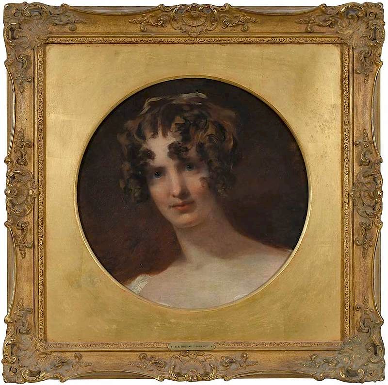 Appraisal: Attributed to Sir Thomas Lawrence British Portrait Head of a