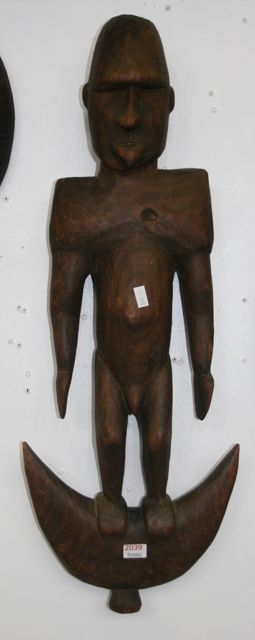 Appraisal: A basket hook carved as a male figure Middle Sepik