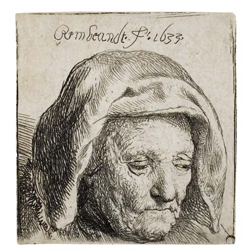 Appraisal: REMBRANDT VAN RIJN The Artist's Mother in a Cloth Headress