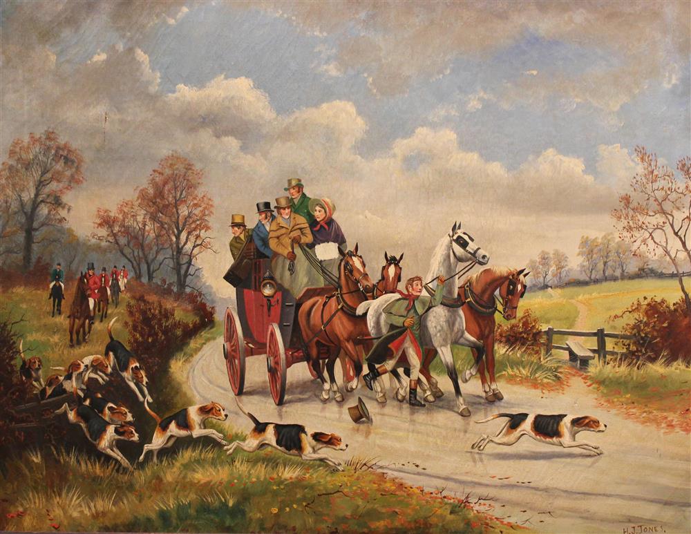 Appraisal: HERBERT H ST JOHN JONES BRITISH - A HUNT SCENE