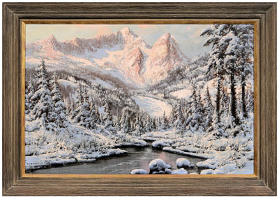 Appraisal: Laszlo Neogrady Hungarian - Winter Landscape With River signed lower