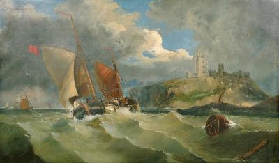 Appraisal: JOHN CALLOW A Breezy Day off Dunstanbro Castle signed x