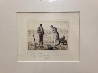 Appraisal: ETCHING From Millet's work The Angelus inscribed as a gift