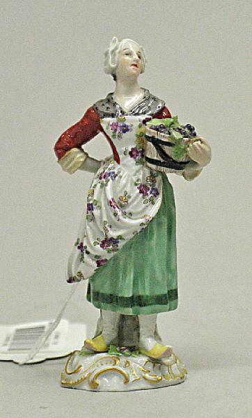 Appraisal: A Meissen porcelain figure of a woman mid th century