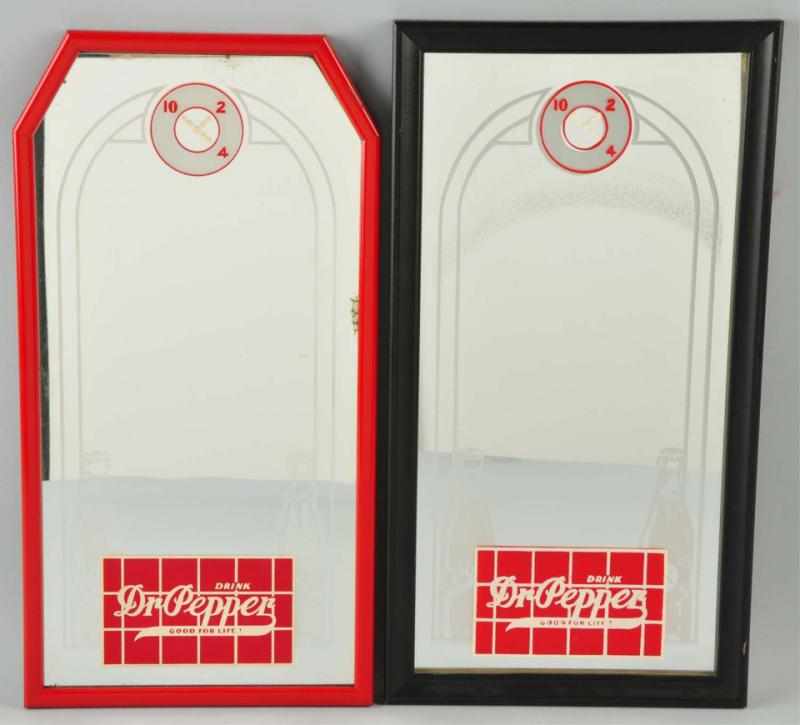 Appraisal: Lot of Dr Pepper Mirror Signs Description Circa s to