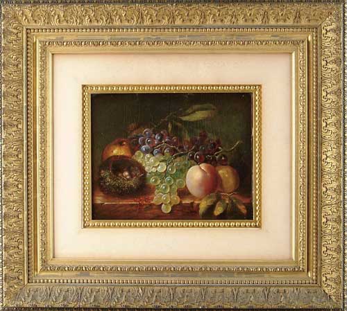 Appraisal: WARD British American th Century STILL LIFE WITH FRUIT AND