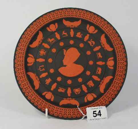 Appraisal: Wedgwood Black Basalt Terracotta jasperware Tutankhamun Plate dated diameter cm