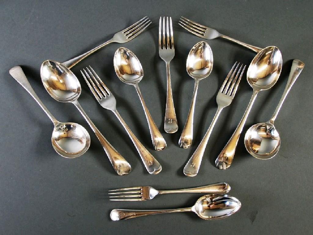 Appraisal: FIFTY TWO PIECE GEORGE V SERVICE OF SILVER CUTLERY for