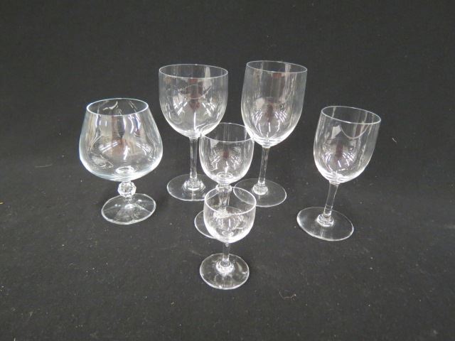 Appraisal: pcs Baccarat Crystal Stemware various sizes to signed excellent